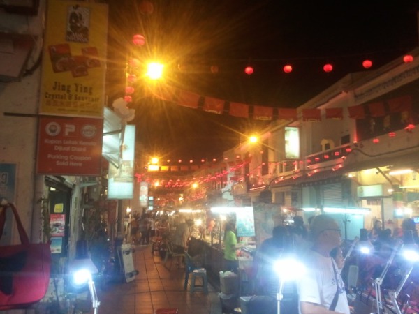 Melaka China town at night